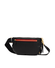 Load image into Gallery viewer, Hammitt Charles Crossbody bag shown from rear angle with gold zipper and red lining detail