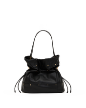 Load image into Gallery viewer, Hammitt Gianna large leather hobo bag with drawstring closure and gold hardware details