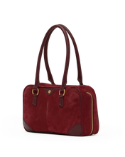 Load image into Gallery viewer, Hammitt Meredith Medium suede shoulder bag with gold hardware and dual handles