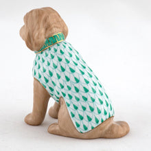 Load image into Gallery viewer, Herend porcelain Labradoodle figurine with green fishnet pattern, viewed from behind