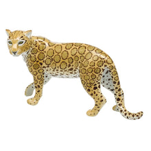 Load image into Gallery viewer, Herend hand-painted porcelain jaguar figurine in standing pose with detailed spotted pattern