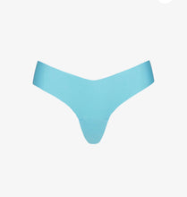 Load image into Gallery viewer, Commando Better Than Nothing Cotton Thong Aqua