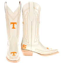 Load image into Gallery viewer, Vaccari Naomi cowboy boots featuring University of Tennessee Volunteers embroidery and logo detailing