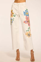 Load image into Gallery viewer, Amber Floral Embroidered Straight Leg Jean