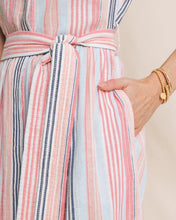 Load image into Gallery viewer, Tinley Striped Belted Midi Shirtdress