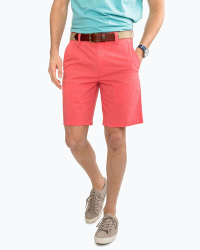 Southern Tide Men's 9in Heather T3 Gulf Short Red