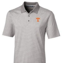 Load image into Gallery viewer, Cutter &amp; Buck Men’s Tennessee Short Sleeve Polo (Grey &amp; White Pinstripe)