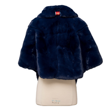 Load image into Gallery viewer, Pretty Rugged Faux Fur Collins Capelet Marine