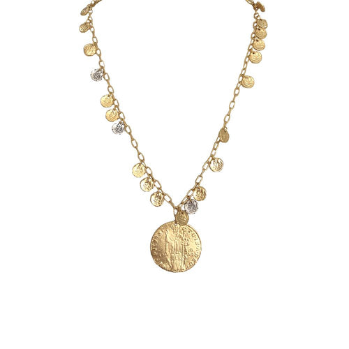 Tat2 Designs Gold Apollonia & Coin Necklace