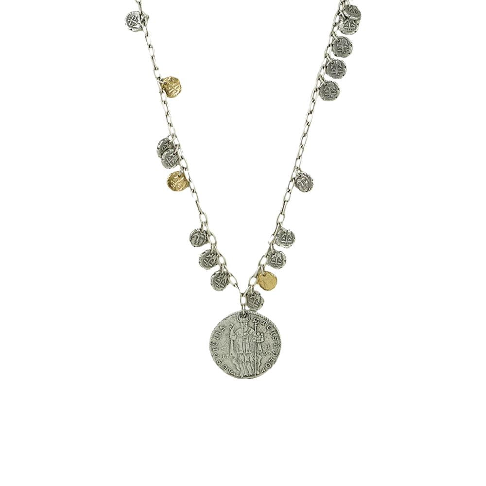 Tat2 Designs Silver Apollonia & Coin Necklace