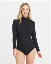 Load image into Gallery viewer, Spanx Long Sleeve Turtleneck Thong Bodysuit Classic Black