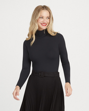 Load image into Gallery viewer, Spanx Long Sleeve Turtleneck Thong Bodysuit Classic Black