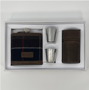 Barbour Tartan Flask and Cups