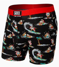 Load image into Gallery viewer, Saxx Ultra Boxer Chillaxin Santa Black