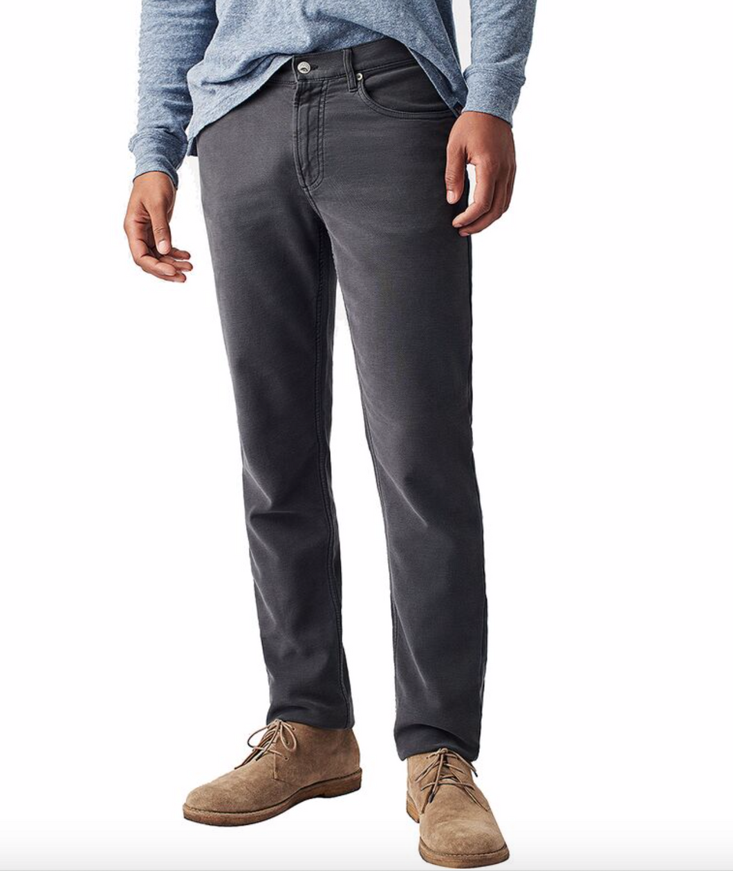 Faherty Stretch Terry 5-Pocket Washed Black