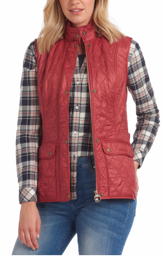 Barbour red online gilet womens