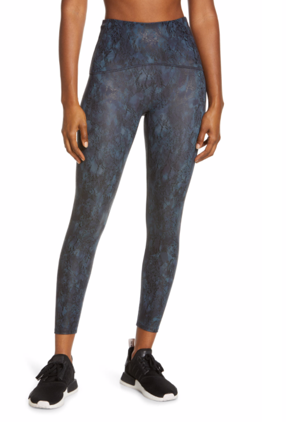 Spanx Booty Boost Active 7/8 Leggings Navy Reptile – The Blue