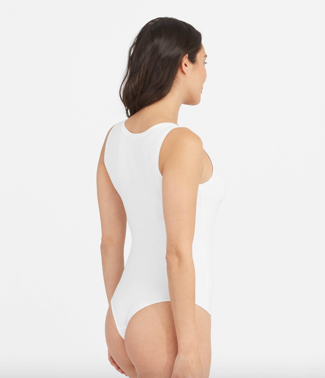 Spanx Suit Yourself Scoop Neck Tank Bodysuit White – The Blue