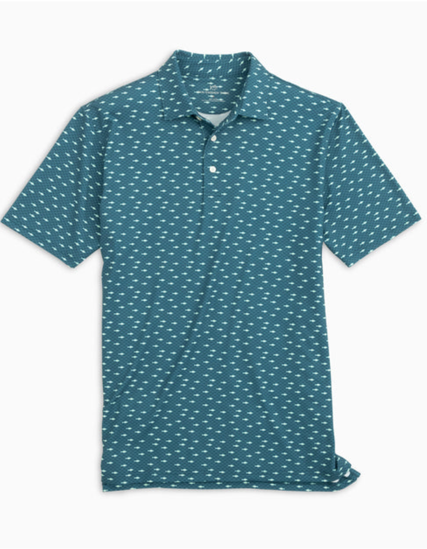 Southern Tide Men's Driver Cann Performance Polo Admiral Blue