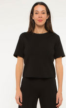 Load image into Gallery viewer, Ripley Rader Ponte Knit Short Sleeve Top Extended Black