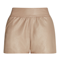 Load image into Gallery viewer, Commando Faux Leather Relaxed Short Sand