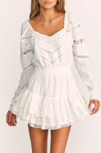 Love Shack Fancy Sanaya Dress True White