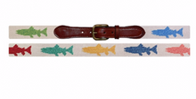 Load image into Gallery viewer, Smathers &amp; Branson Men&#39;s Needlepoint Belt Rainbow Trout