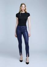 Load image into Gallery viewer, L&#39;Agence Jyothi High Rise Split Ankle Jean Midnight Coated
