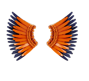 Mignonne Gavigan Mini Madeline Earrings Orange/Navy