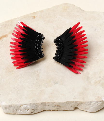 Mignonne Gavigan Mini Madeline Earrings Black/Red