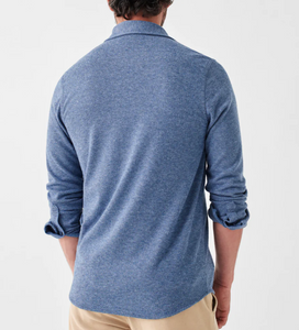 Faherty Legend Sweater Shirt Glacier Blue Twill
