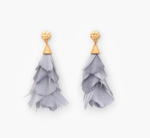 Brackish Statement Feather Earrings Queen Mary