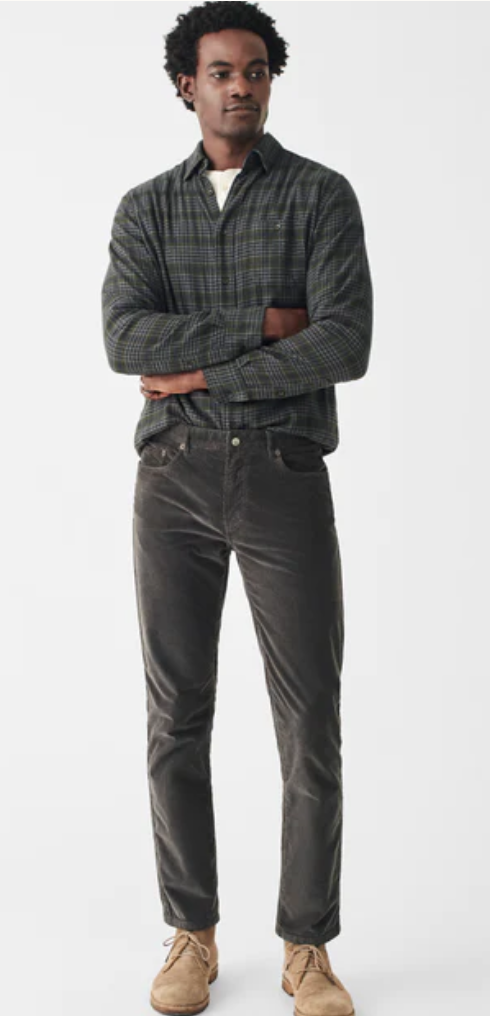 Faherty Cord 5 Pocket Washed Black – The Blue Collection