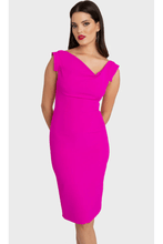 Load image into Gallery viewer, Black Halo Jackie-O Dress Vibrant Pink