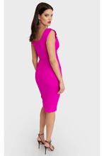 Load image into Gallery viewer, Black Halo Jackie-O Dress Vibrant Pink