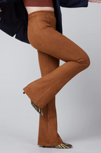 Load image into Gallery viewer, Spanx  Faux Suede Flare Pants Rich Caramel