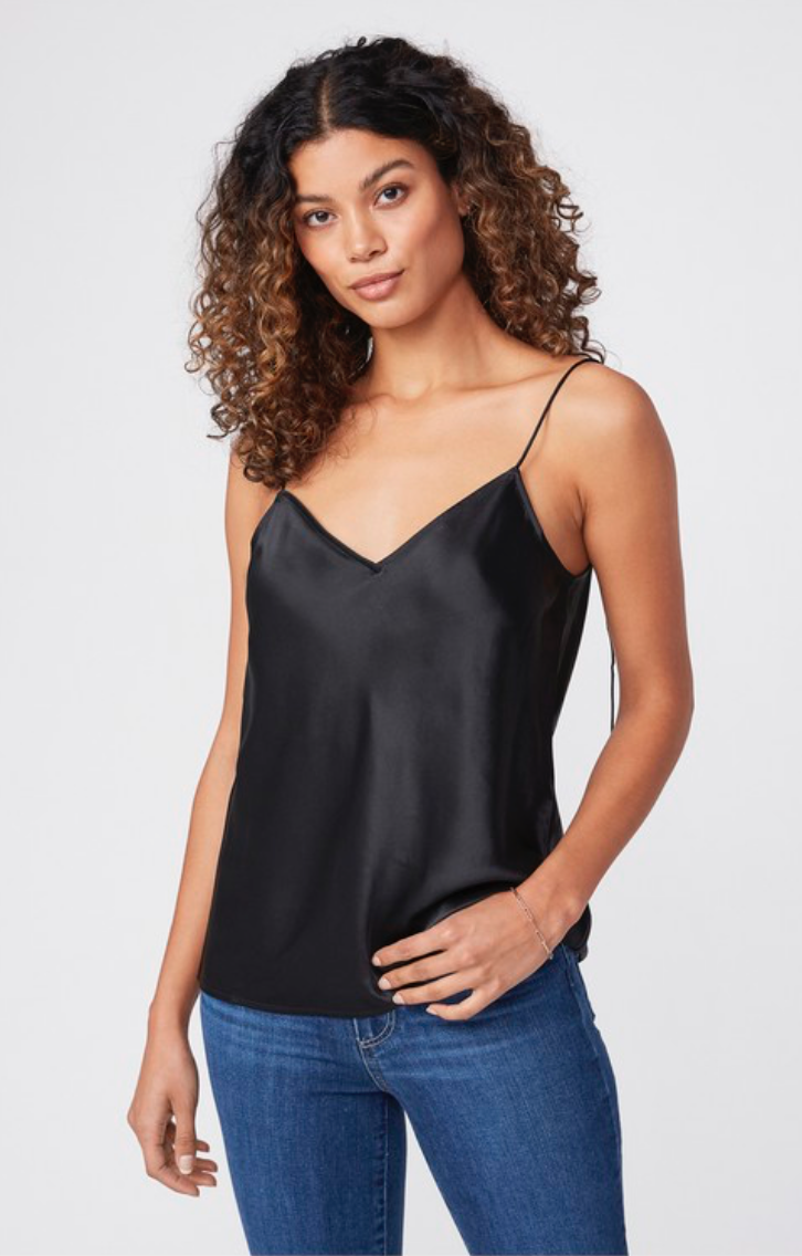 Paige Cicely Cami With V Back Black