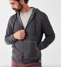 Load image into Gallery viewer, Faherty Sunwashed Fleece Zip Hoodie Heavy Washed Black