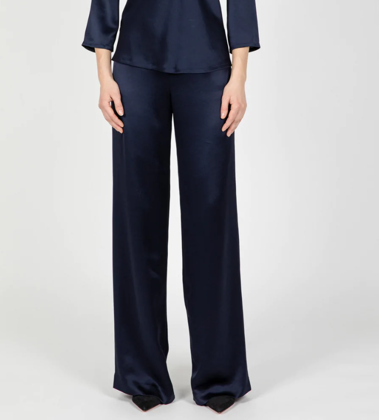 Hilton Hollis Hammered Satin Pant Midnight – The Blue Collection