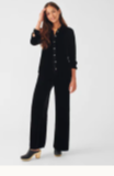 Load image into Gallery viewer, Faherty Women&#39;s Velvet Genevieve Pant Black