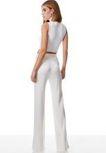 Load image into Gallery viewer, Alice + Olivia Deanna High Waisted Pant Ecru