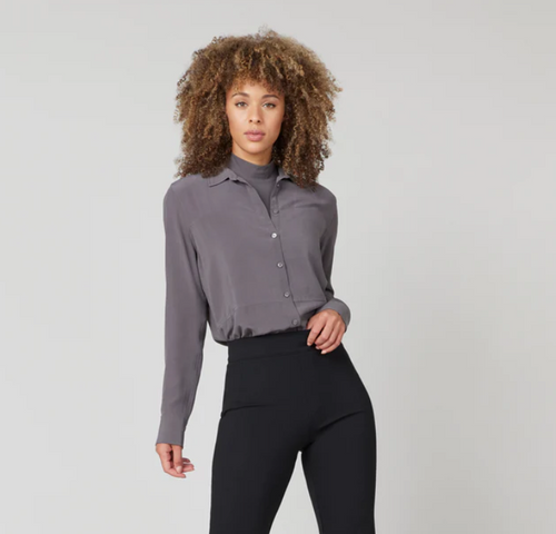 Spanx Sunshine Long Sleeve Top Black – The Blue Collection