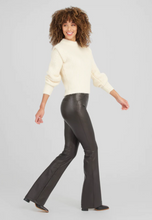 Load image into Gallery viewer, Spanx Women&#39;s Leather-like Flare Pants Black