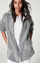Load image into Gallery viewer, Spanx Luxe Fleece Shirt Jacket Pebble Grey