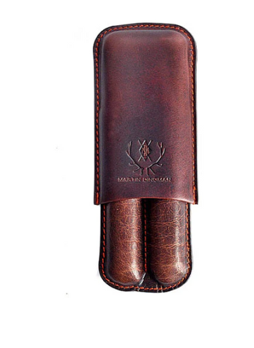 Martin Dingman Havana Saddle Leather Cigar Case Russet