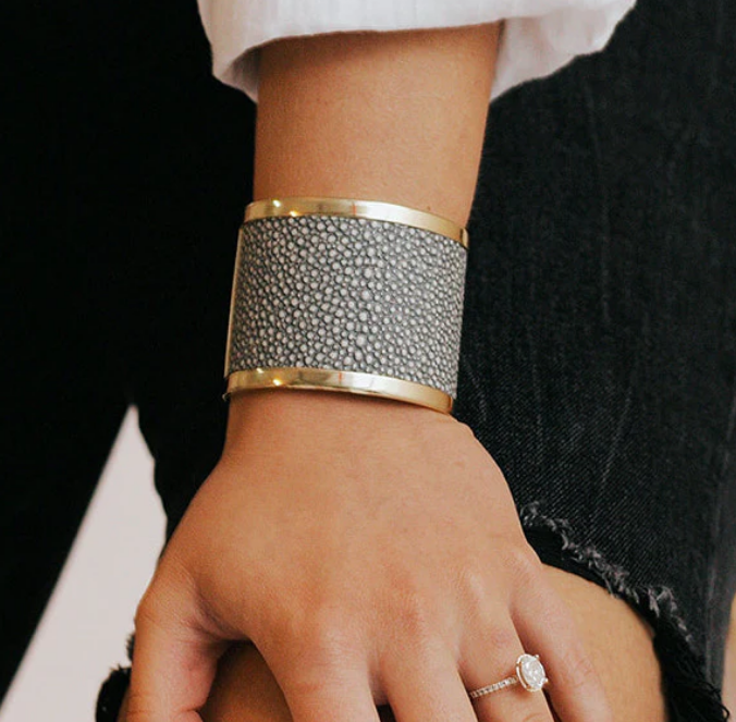 BRUSHED GOLD DIAMOND CUFF - THE COLLECTION - NEW YORK