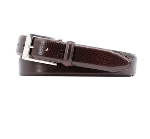 Martin Dingman Luca Italian Calf Leather Luxe Belt Walnut