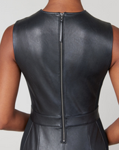 Load image into Gallery viewer, Spanx Leather-like Combo Fitted Dress Luxe Black