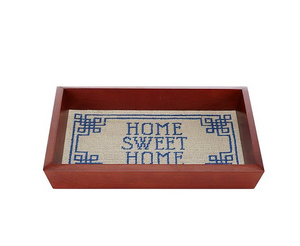 Smathers & Branson Needlepoint Valet Tray Home Sweet Home