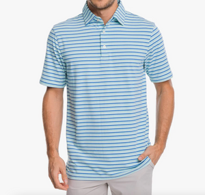 Southern Tide Ryder Kendrick Performance Polo Heather Baltic Teal